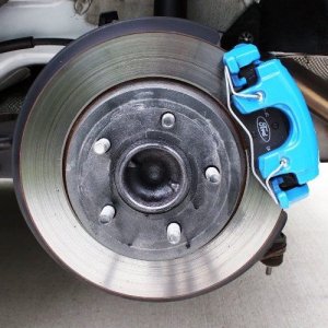 Ford Focus ST Brake Kit - Rear - Ford Racing - Brembo Venting Rotors + RS Calipers + RS Brake Pads - RS Blue - `13-`18